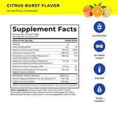 POWERLIFE Peak Replenish label close-up highlighting organic coconut water electrolytes.