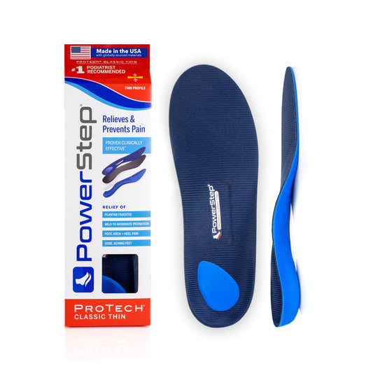 PowerStep ProTech Classic orthotic insole provides full-length arch support for lasting comfort and stability.