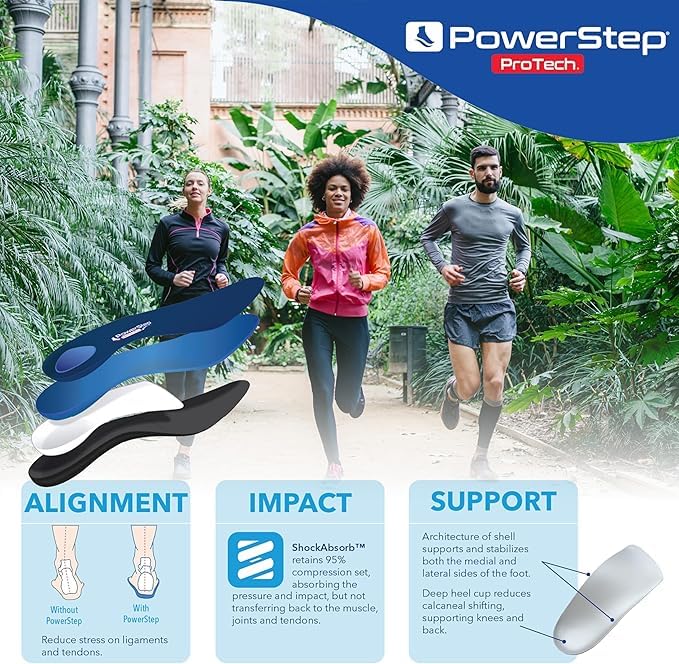 PowerStep Met dual-layer cushioning delivers lasting comfort