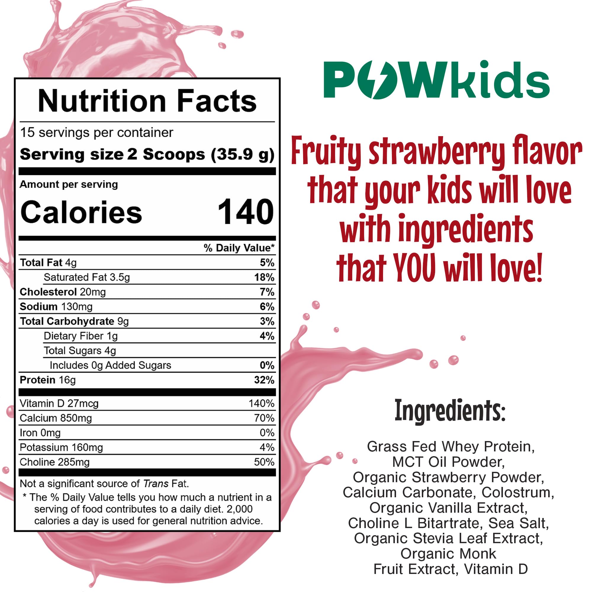 POWkids kid enjoying a strawberry shake after school and sports.
