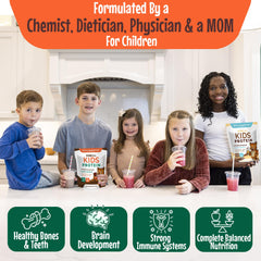 POWkids packaging highlights organic ingredients and grass-fed whey nutrition