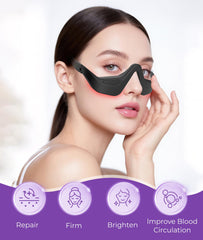 PQSNZ Eye Red Light Therapy Glasses side view showing sleek, portable design.