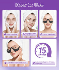PQSNZ Eye Red Light Therapy Glasses USB-Type-C charging on-the-go.
