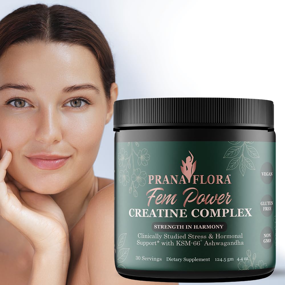 Prana Flora FemPower creatine powder supports lean muscle growth for women.