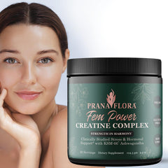 Prana Flora FemPower creatine powder supports lean muscle growth for women.