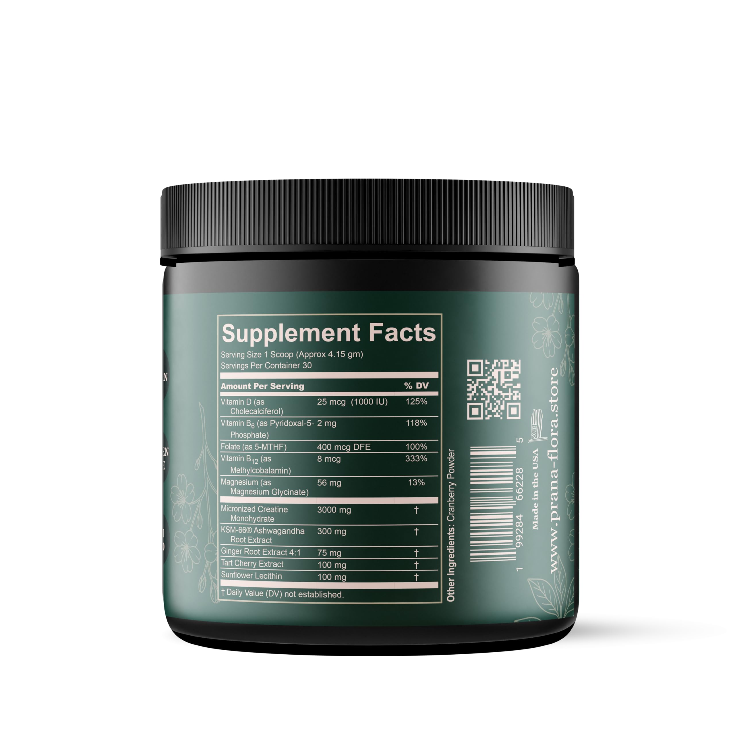 Prana Flora FemPower tart cherry extract supports recovery.