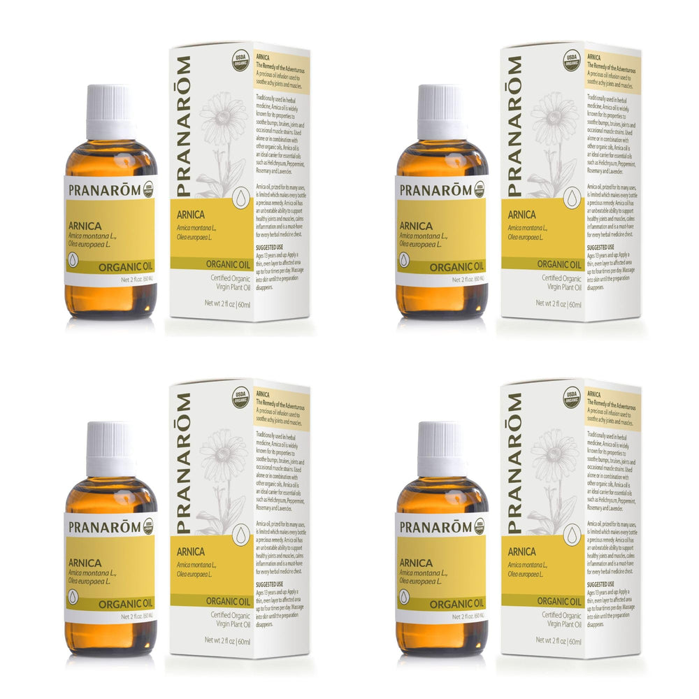 Pranarom Arnica Oil bottle 2oz close-up for soothing post-activity skin.