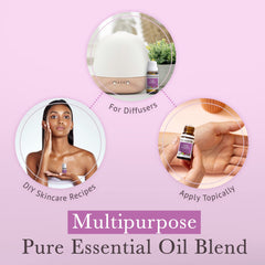Pranarom Skin Clarity bottle closeup on pure oils.