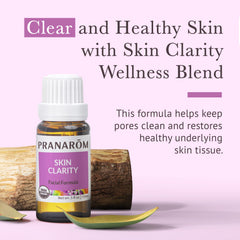 Pranarom Skin Clarity diffuser drops releasing calming aroma.