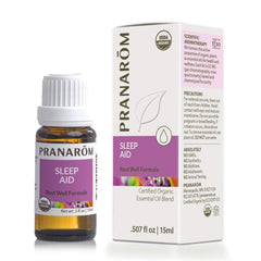 Pranarom Sleep Aid bottle 15ml ready for diffusion to promote calm.