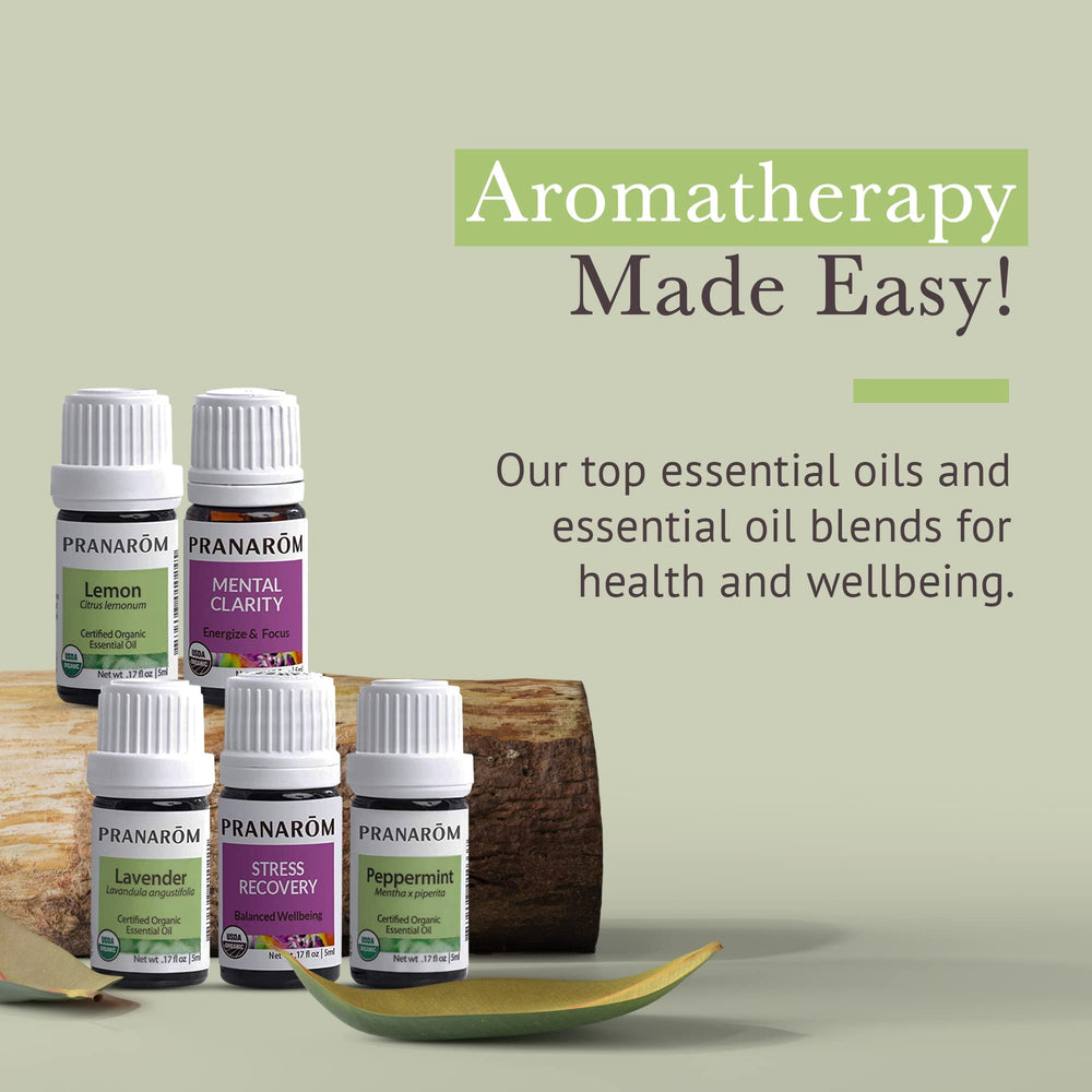 Pranarom lemon 5ml bottle to freshen air.