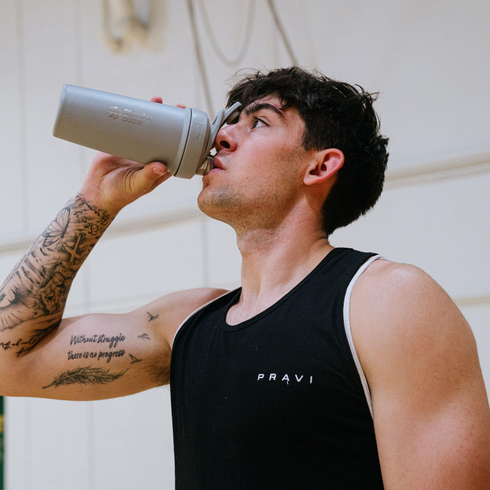 Pravi Nutrition shake with Chocolate Sea Salt highlights flavorful nutrition.