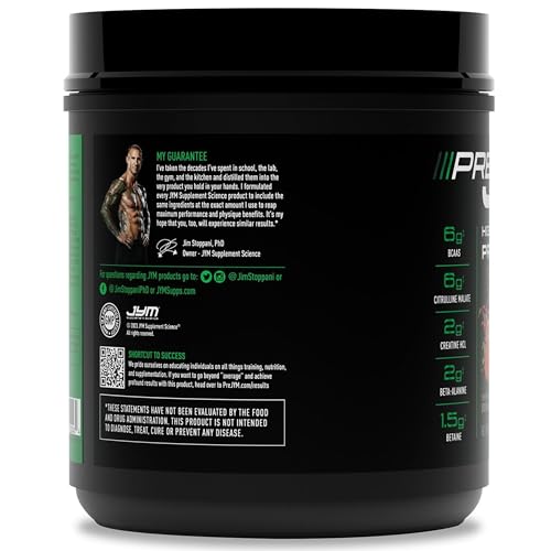Scoop of Pre JYM pineapple strawberry showing quick mix for workouts