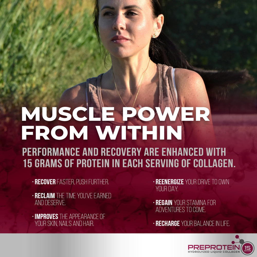 Pre-Protein no-refrigeration-needed bottle ideal for travel and busy days.