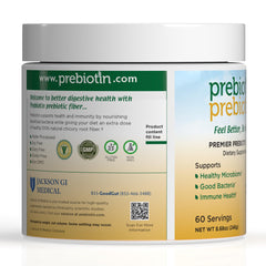 Glass of water with Prebiotin blending easily for daily use