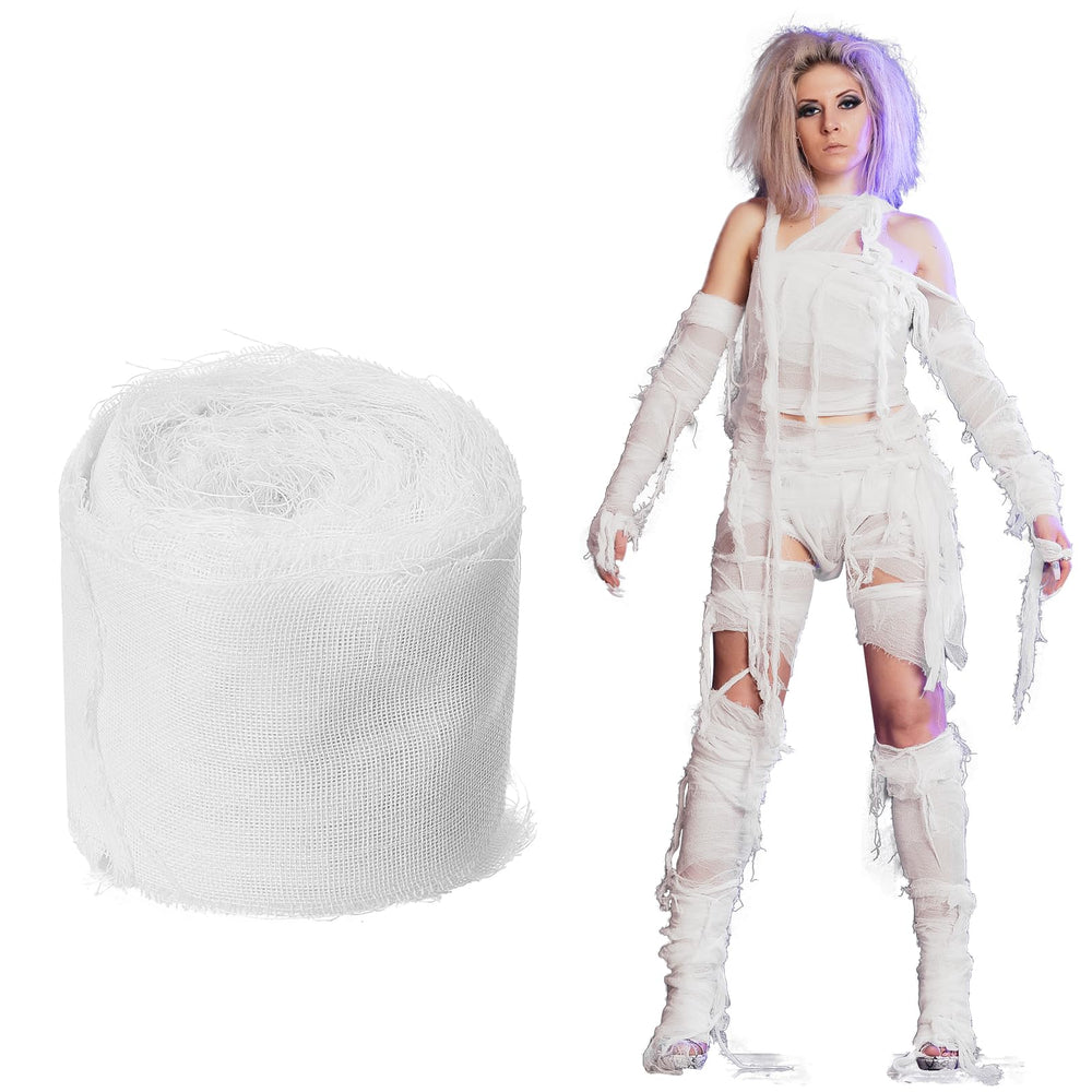 Preboun bloody gauze wrap for Halloween props adds eerie realism to décor.
