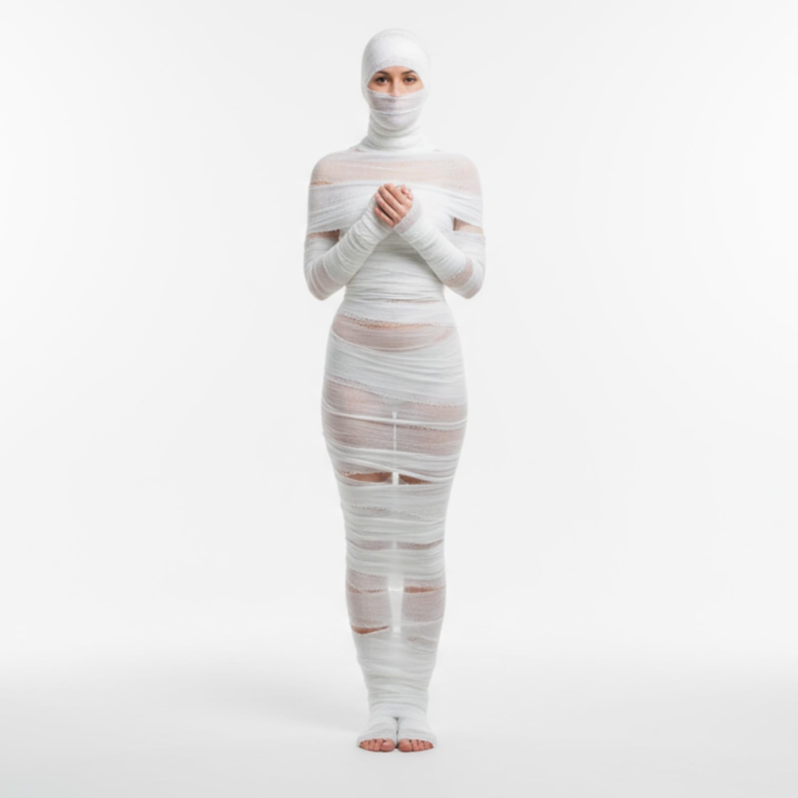 Preboun mummy bandage cosplay prop helps craft immersive scenes.