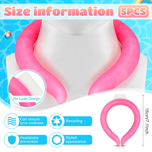 Preboun blue neck cooling tube for hands-free cooling on sunny days