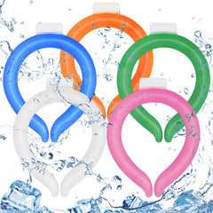 Preboun pink neck cooling tube for hands-free cooling during outdoor activities