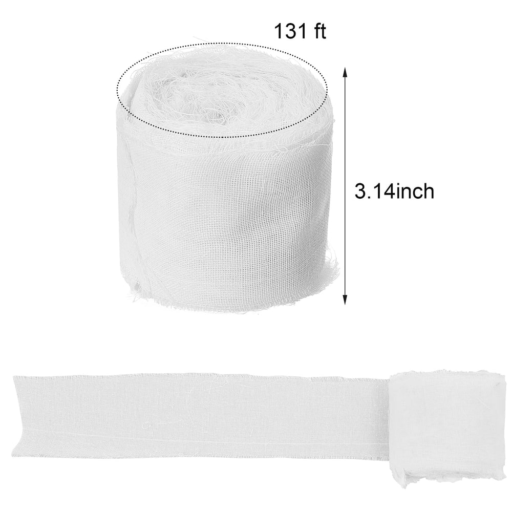 Preboun zombie makeup prop gauze enhances costume staging and photography.