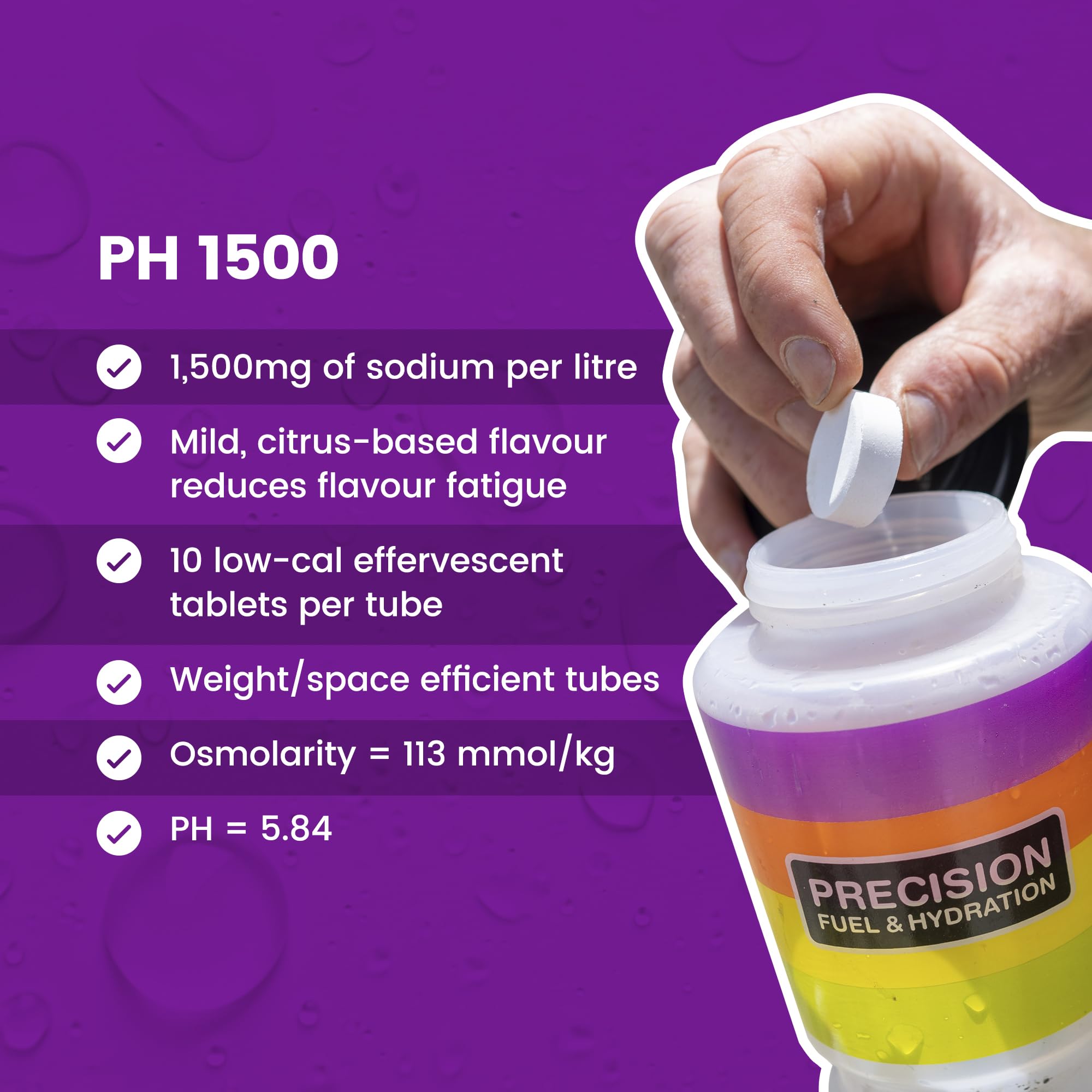 Purple-tube packaging showing a 12-tube bundle for ongoing hydration.