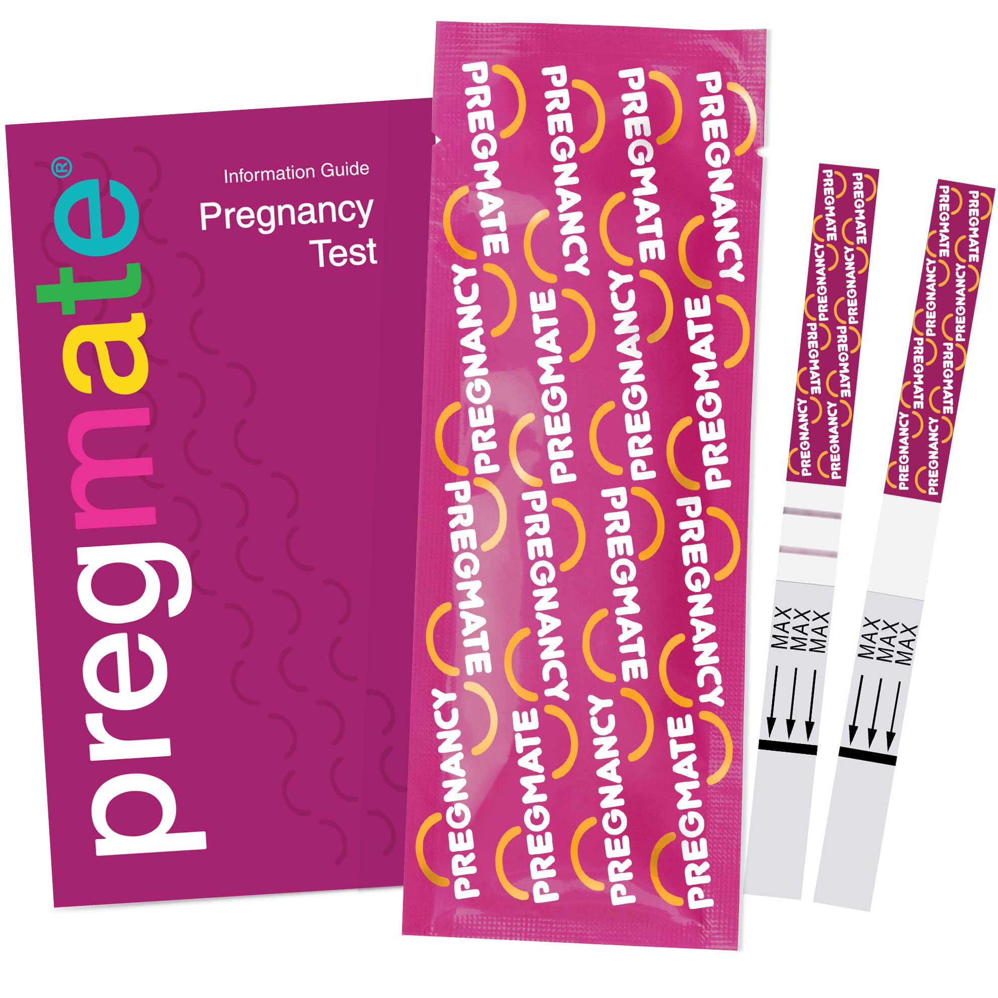 PREGMATE strips with simple instructions for quick at-home use.
