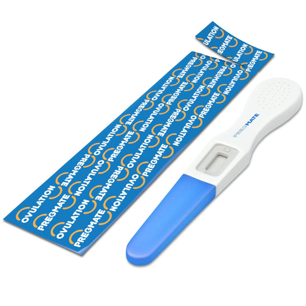 Pregmate ovulation midstream tests in box ready for storage and use.