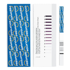 Pregmate ovulation test strips 100-count show clear results for planning fertile window.