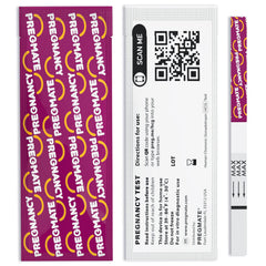 PREGMATE pregnancy test strip usage guides quick readings.