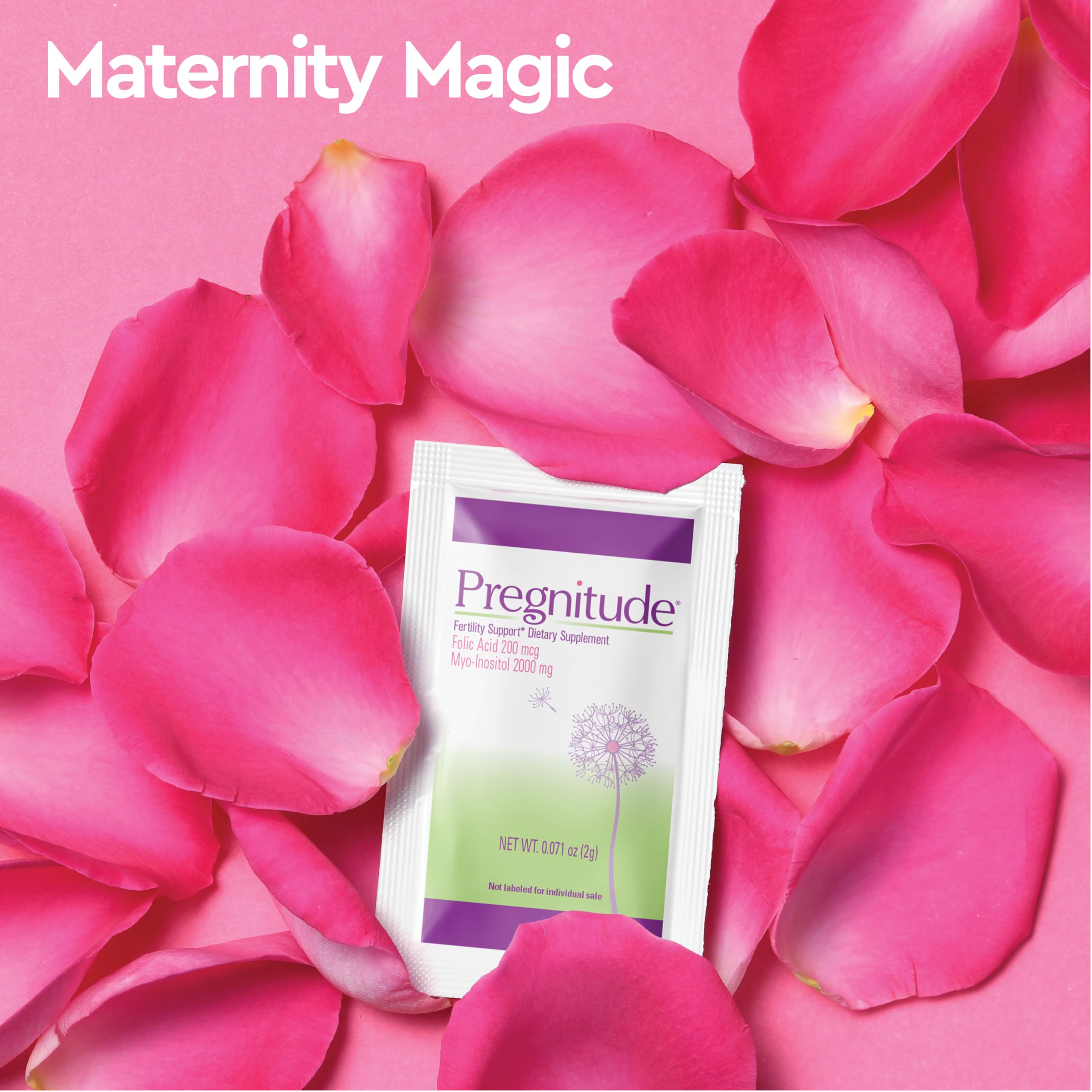 Pregnitude third-party tested badge on packaging for quality.