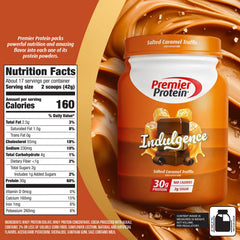 Premier Protein Indulgence Salted Caramel Truffle baked into a protein treat