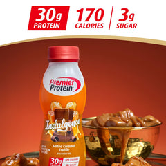 Premier Protein Indulgence salted caramel truffle ingredients photo showcases quality protein blend you can trust.