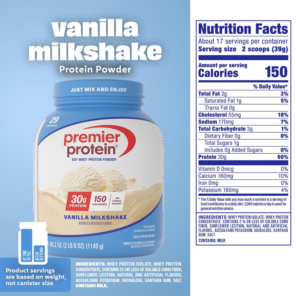 Premier Protein Vanilla Milkshake aroma hints at indulgent flavor.