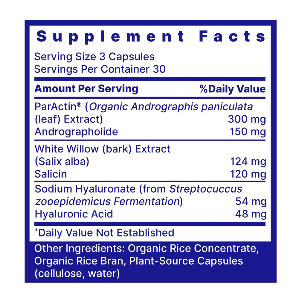 Quantum Joint label highlights non-GMO and gluten-free formulation