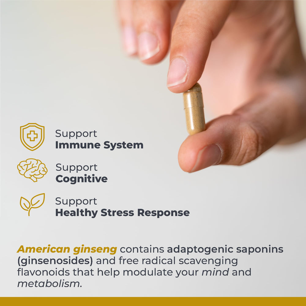 Premier Research Labs American Ginseng label detail shows pure extract