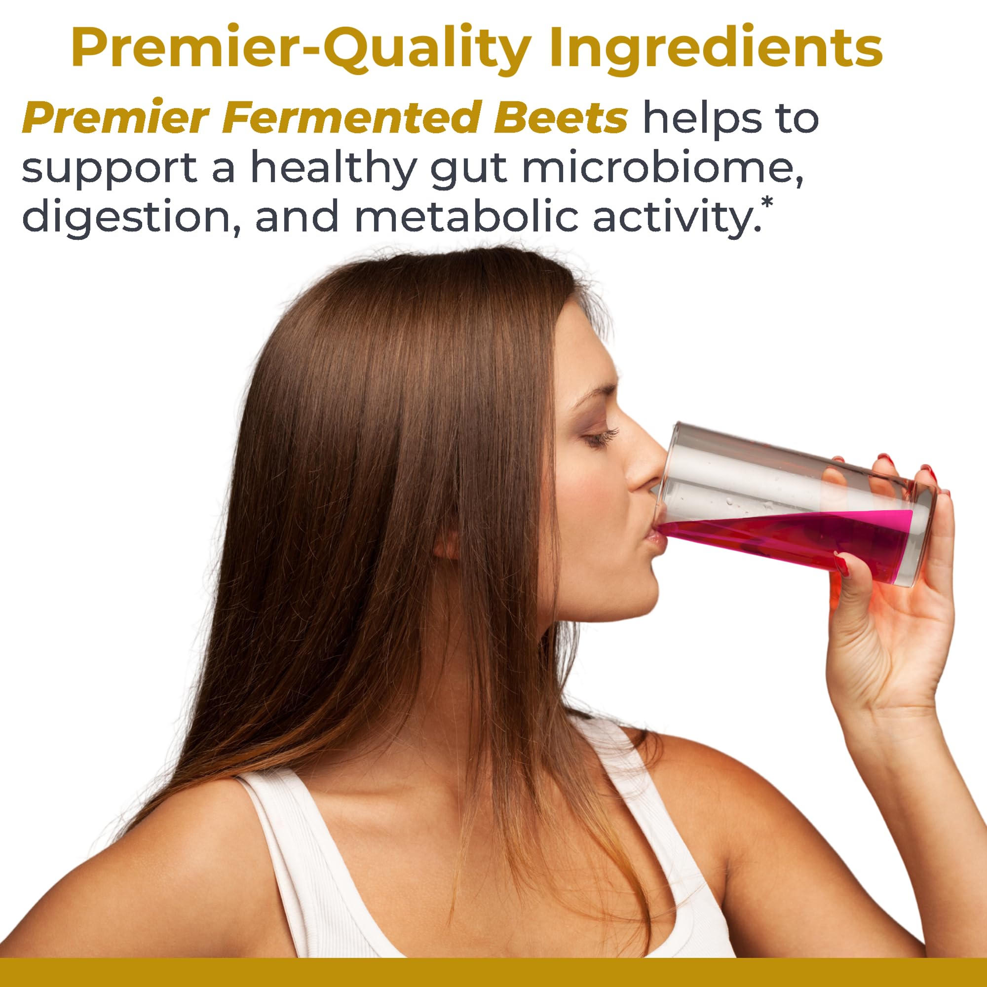 Premier Research Labs Organic beet powder jar label close-up highlighting USDA Organic quality