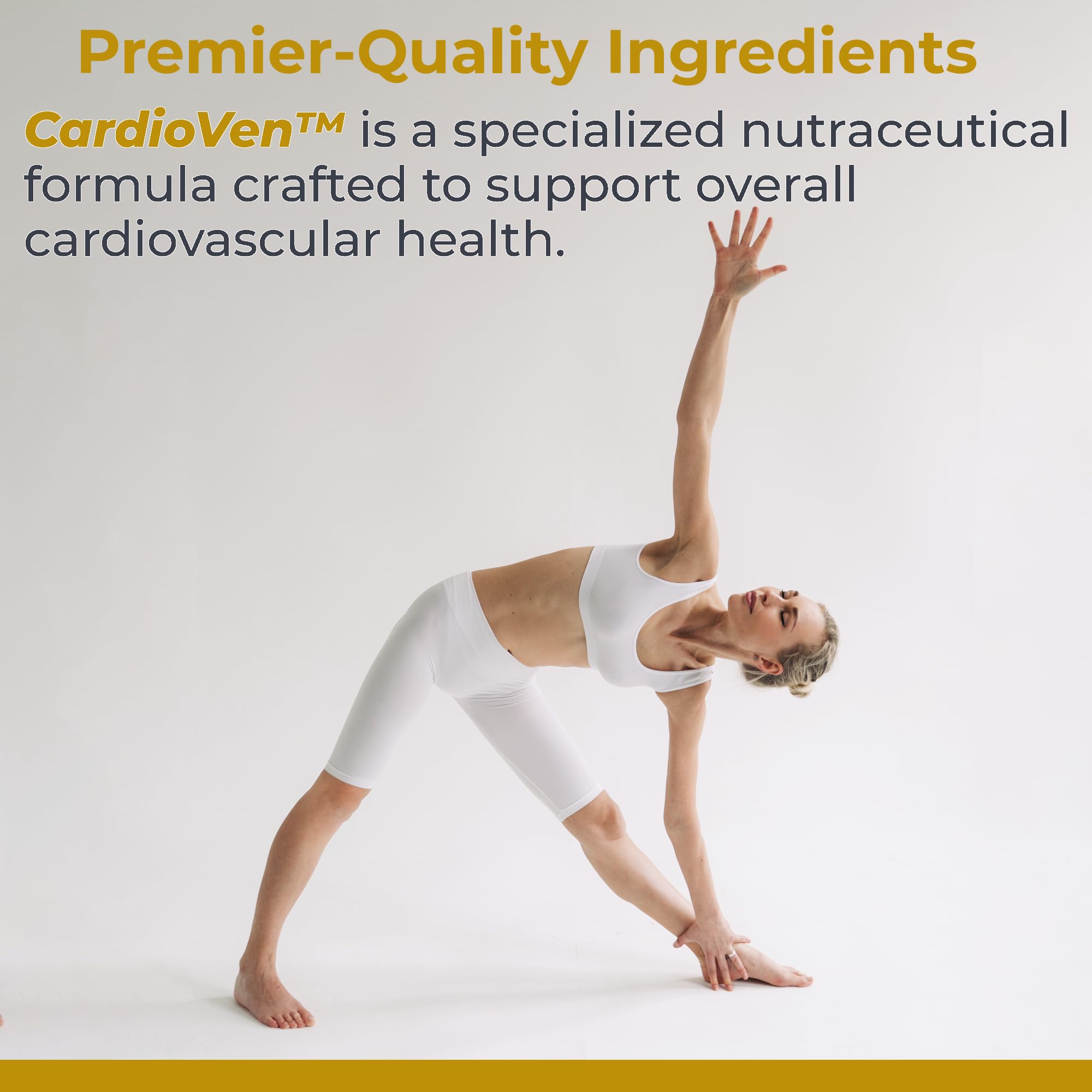 Premier Research Labs CardioVen capsules inside bottle ready for daily dosing