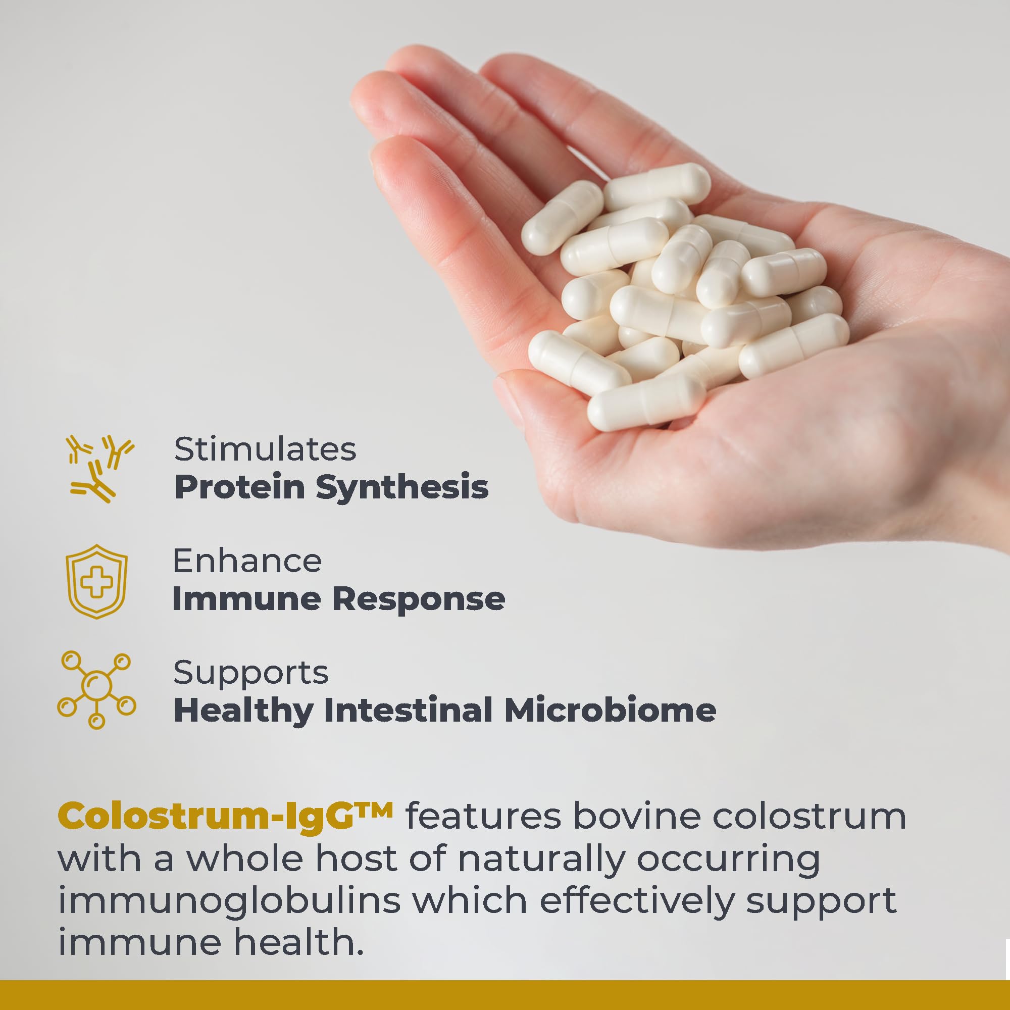 Colostrum packaging from Premier Research Labs with clear labeling