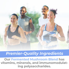 Premier Research Labs blends into smoothies for a flavor-neutral, mushroom-rich boost.