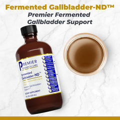 Premier Research Labs Gallbladder-ND bottle label close-up with premium ingredients