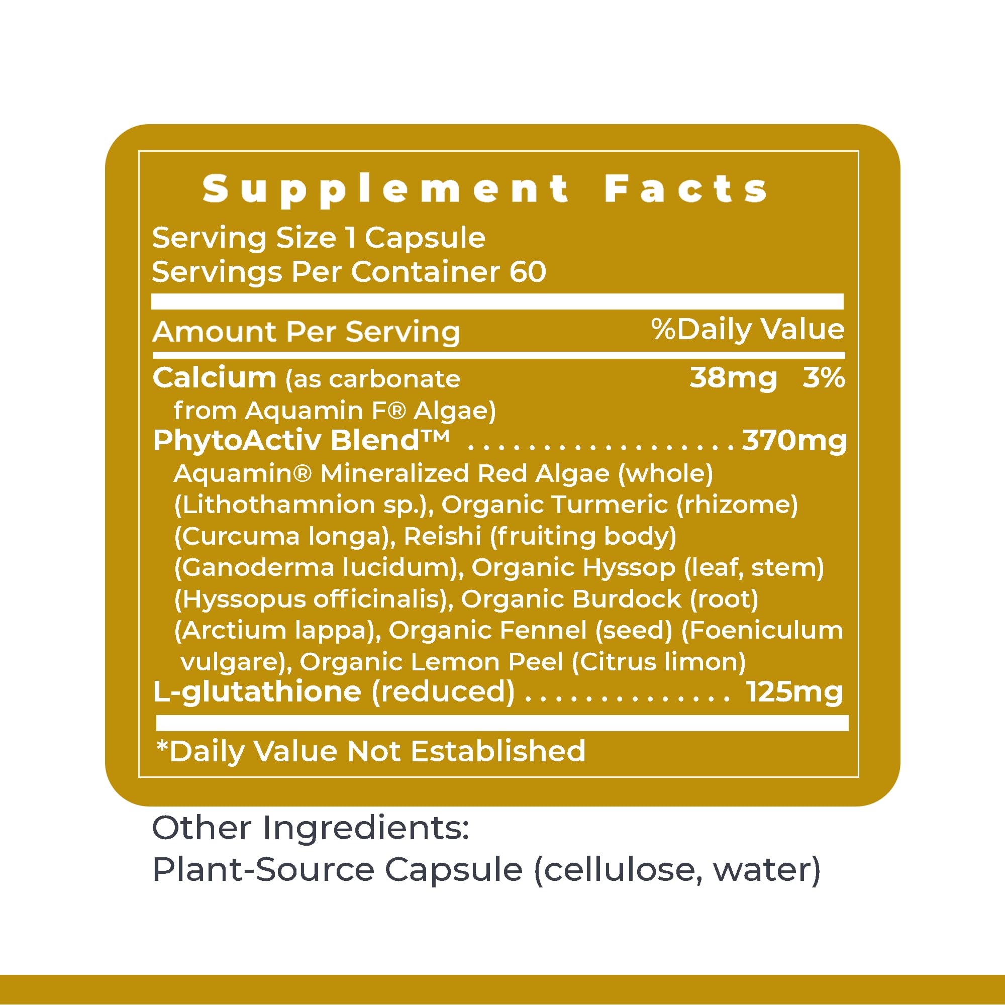 Premier Research Labs Glutathione Complex packaging on kitchen counter signaling convenient vegetarian capsules.