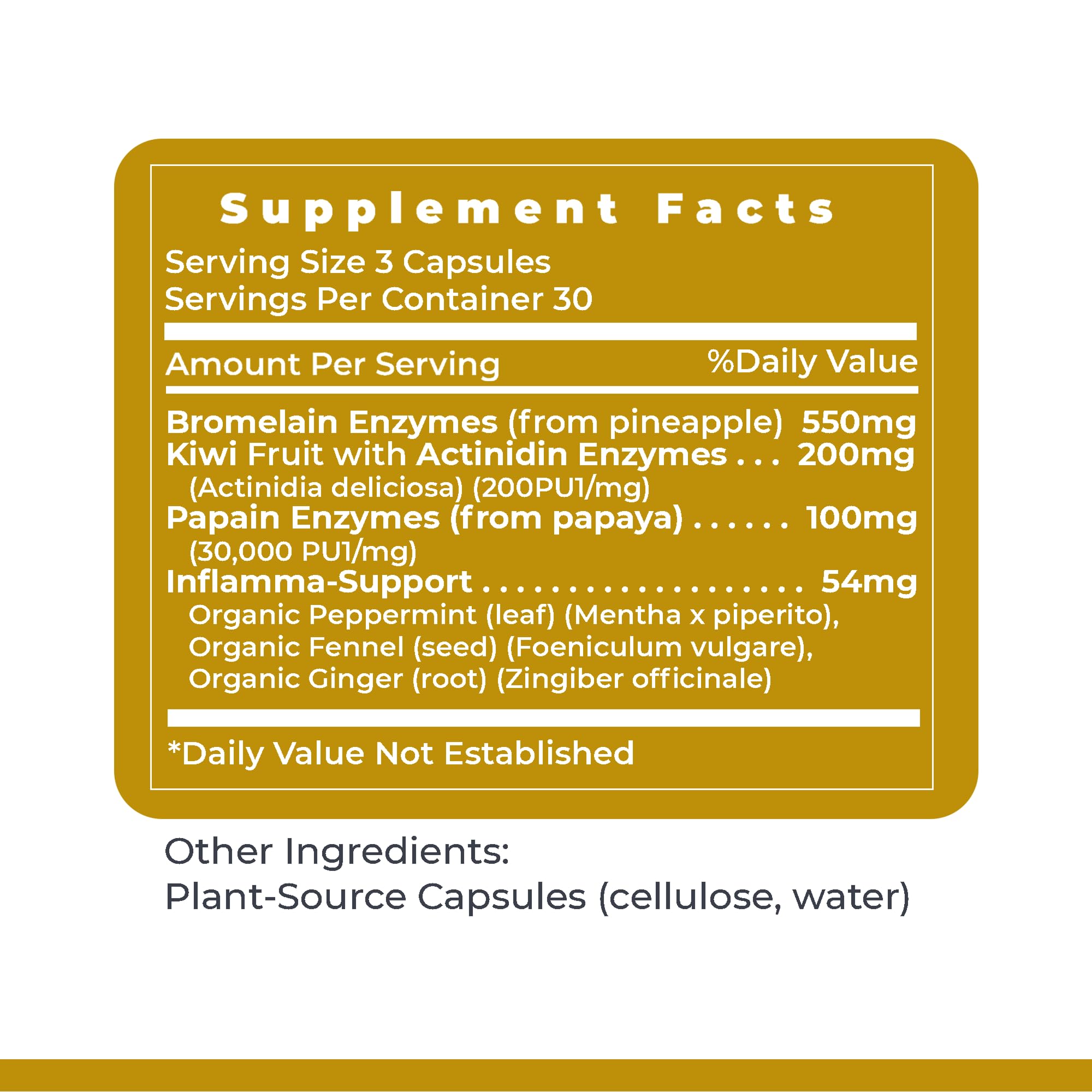Infographic-style image illustrating digestive enzyme blend supporting daily wellness.