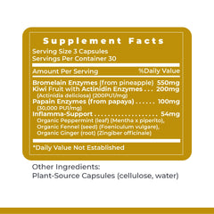 Infographic-style image illustrating digestive enzyme blend supporting daily wellness.