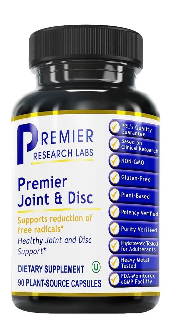 Premier Research Labs Joint & Disc Support bottle promoting daily joint mobility