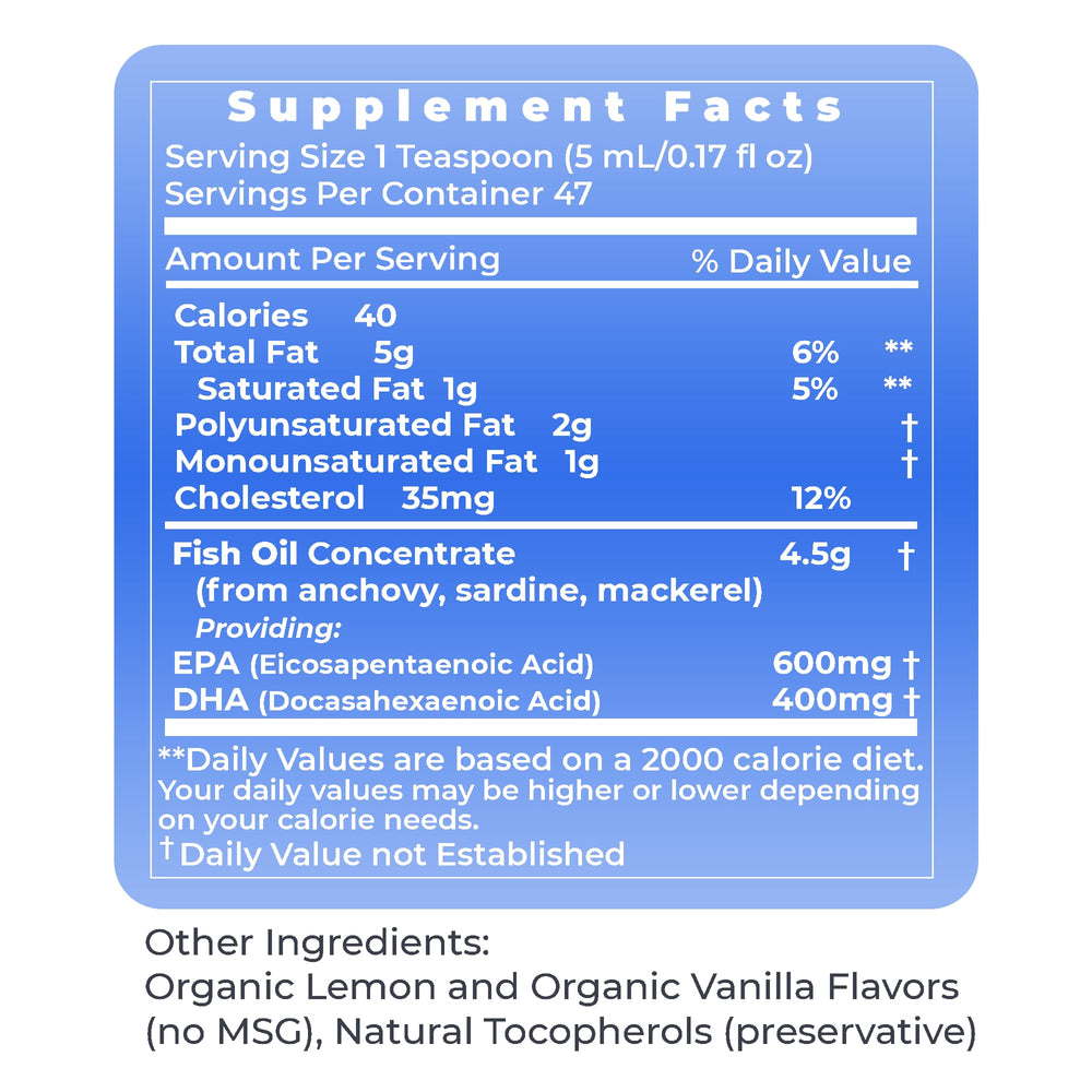 Premier Research Labs EPA/DHA Marine Liquid packaging ready for adults.
