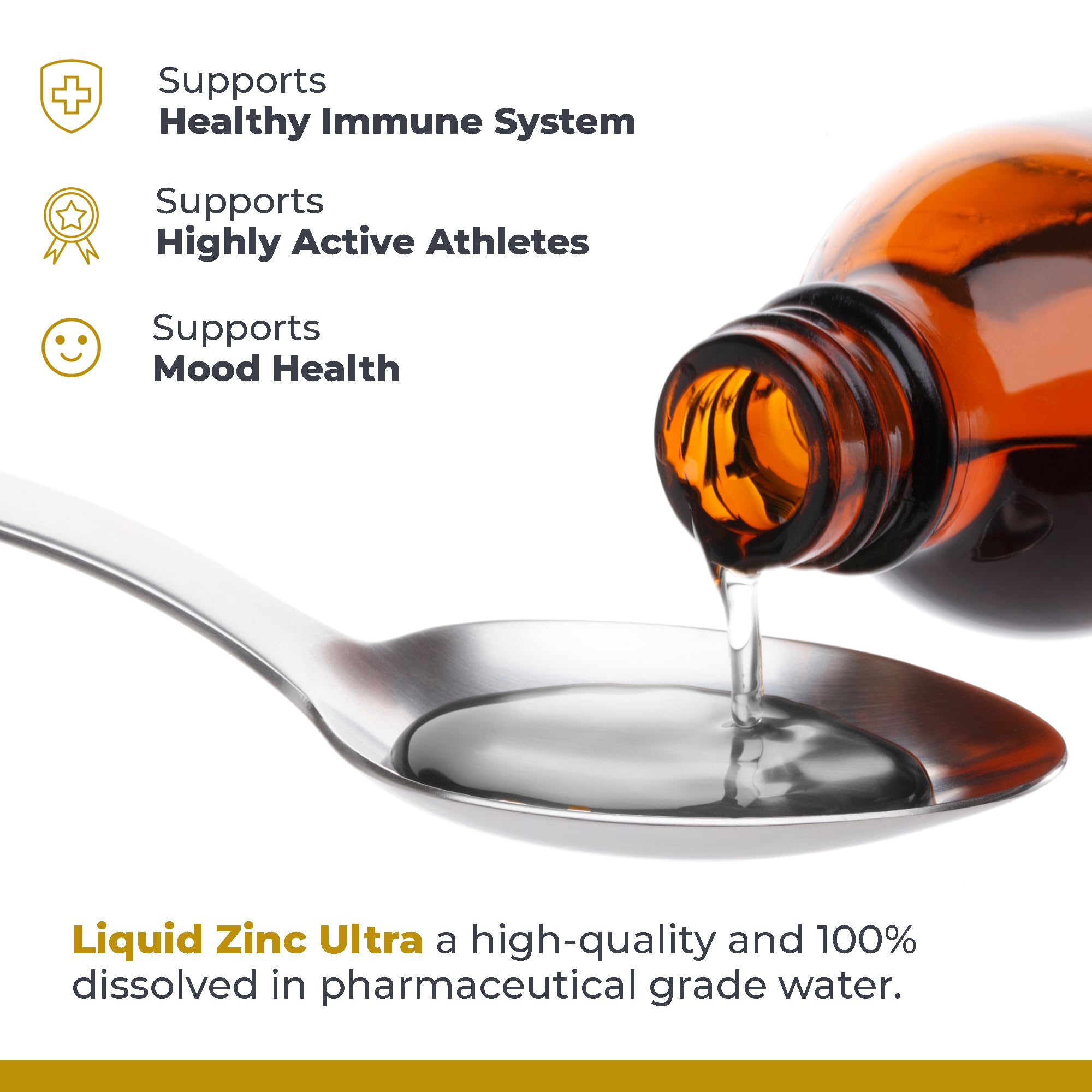 Premier Research Labs Liquid Zinc Ultra poured into water for easy mixing.