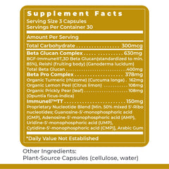 Nutrition label or information card emphasizes non-GMO and gluten-free purity.