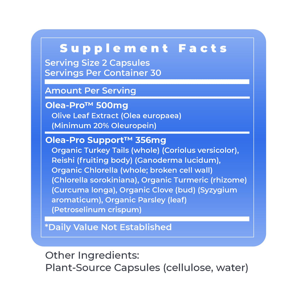 Premier Research Labs Olive Leaf Immune capsules in bottle showcase vegetarian formulation.