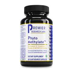 Premier Research Labs Phyto Methylate bottle front for daily methylated vitamin support.