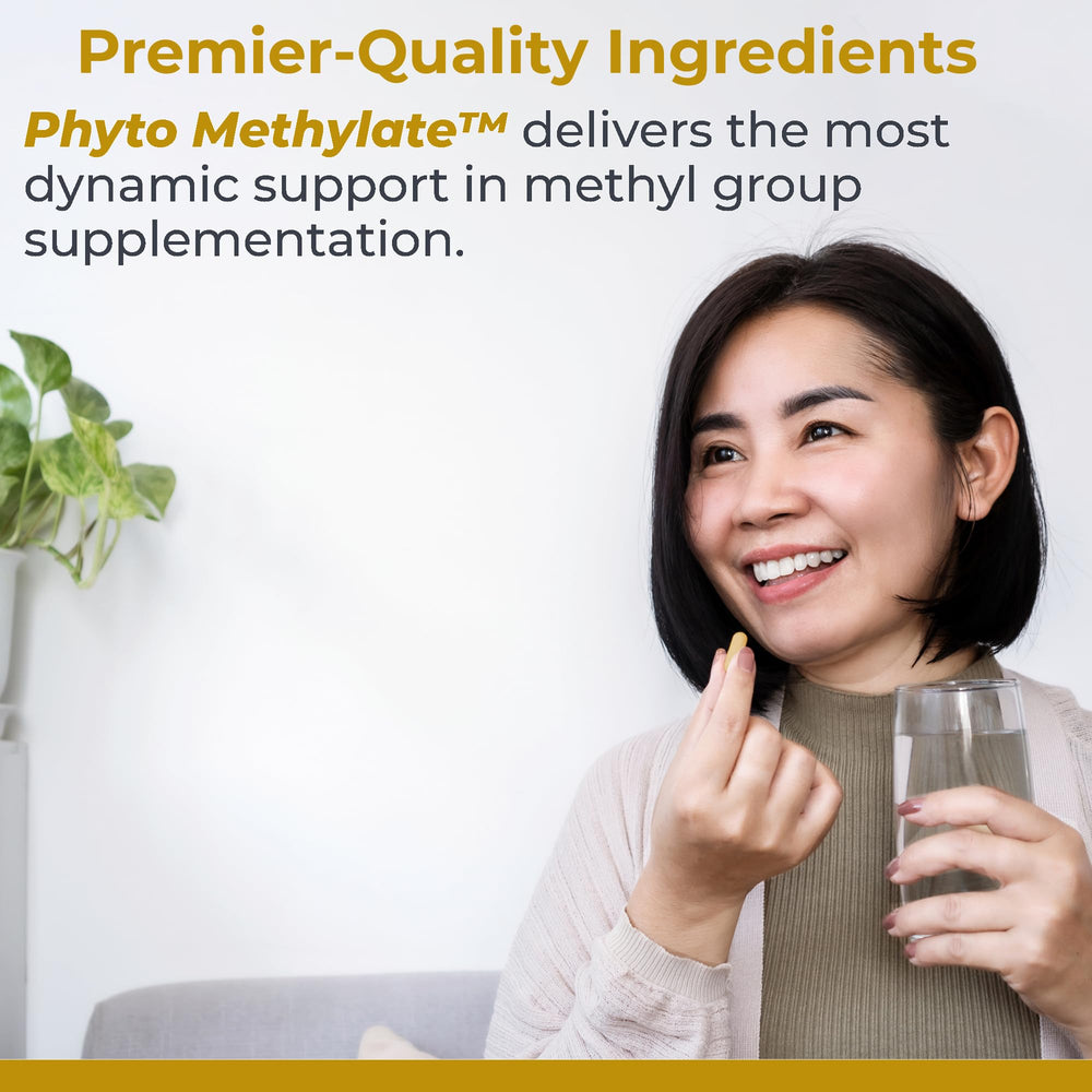 Premier Research Labs Phyto Methylate capsules close-up for easy daily supplementation.